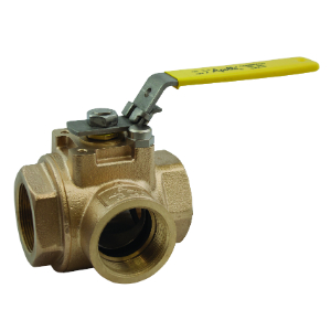 APOLLO VALVES 7764804 Ball Valve, Size 2 Inch NPT, Full Port, 3 Way, Bronze, 2-1/4 Inch Extension | BY6LFU