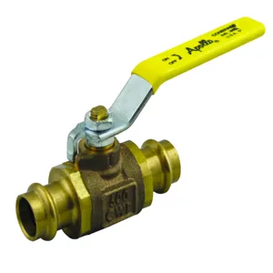 APOLLO VALVES 77W14610 Ball Valve, 1-1/4 Inch Press, Full Port, Bronze, Trim | BM6ZUQ