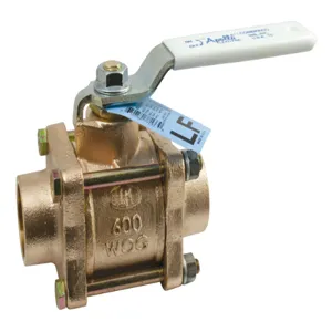 APOLLO VALVES 82LF244A1 Ball Valve, 3/4 Inch Size, Bronze, 3 Pieces, 6 Inch Size, Male Extension | CB8CKY