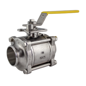 APOLLO VALVES 86R7081427 Ball Valve, 2 Inch Size, Butt Weld, Stainless Steel, 3 Pieces, Vent, Latch Lever | CB3ZCQ