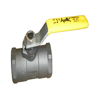 APOLLO VALVES 9214201 Ball Valve, Size 3/8 Inch NPT, Cast Steel, Unibody, SS, Ball And Stem | BZ6GWA