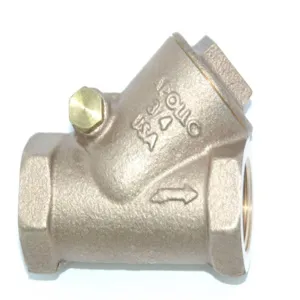 APOLLO VALVES 61Y21101 Swing Check Valve, Y Type, Size 1/4 Inch NPT, Bronze | CA3CZB 164T14