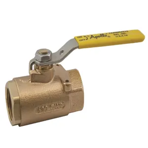 APOLLO VALVES 71E10727 Ball Valve, 1-1/2 Inch NPT, Standard Port, Bronze, Latch Lever | CC4BYD