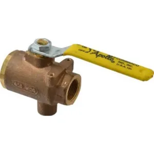 APOLLO VALVES 7K10521 Ball Valve, 1 Inch, Full Port, 1/4 Inch NPT Tap, Bronze | CB6DEW