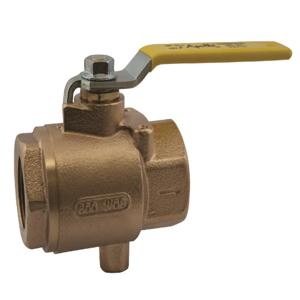 APOLLO VALVES 7K10435 Ball Valve, 3/4 Inch, Full Port, Bronze, 1/4 Inch NPT Tap | CB4LCY