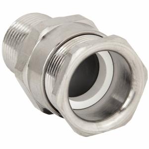 APPLETON ELECTRIC 40A2F1255 Cord Connector, 1 1/4 Inch MNPT, 0.93 to 1.27 Inch Cord Dia., Silver, Brass | AA2FHM 10G055