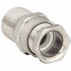 APPLETON ELECTRIC 50SA2F1505 Cord Connector, 1 1/2 Inch MNPT, 1.22 to 1.50 Inch Cord Dia., Silver, Brass | AA2FHN 10G056
