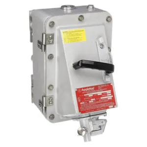 APPLETON ELECTRIC EBRH3034DS Receptacle with Disconnect Switch, Non-Fused, 30 A, 600V AC, 25 hp, Metallic | AA3XXW 11Y360