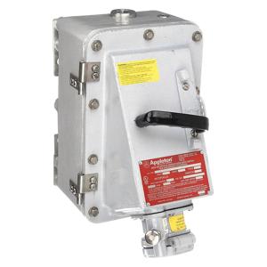 APPLETON ELECTRIC EBRH6034DS Receptacle with Disconnect Switch, Non-Fused, 60 A, 600V AC, 60 hp, Metallic | AA3XXY 11Y362
