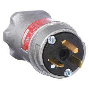 APPLETON ELECTRIC ECP-2023 Plug, 5-20P, 20 A, 125V AC, 3 Poles, Metallic | AA3XXZ 11Y363