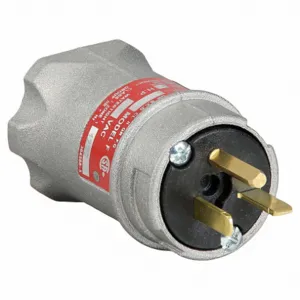 APPLETON ELECTRIC ECP-20232 Plug, 6-20P, 20 A, 250V AC, 3 Poles, Metallic | AA3XYA 11Y364