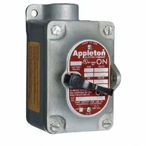 APPLETON ELECTRIC EDS175-F13 Tumbler Switch, 1 Gang, Dead-End Hub, 3/4 Inch Hub, 30A, 120 to 277V AC | AA6DNF 87-198, 13U974