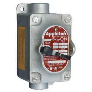 APPLETON ELECTRIC EDSC31102 Motor Starter, 2 Poles, 20A AC, 1 Inch Hub, Feed-Thru Hub | AA4WTK 13G805