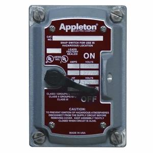 APPLETON ELECTRIC EDSF22Q Frontabdeckung/Kammer/Schalterbaugruppe, 2 Pole, 20 A, 120/277 V AC | AA6DWH 13V139