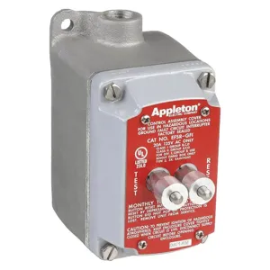 APPLETON ELECTRIC EFS150A-GFI GFCI Cover and Box, 125V, 20A, 1/2 Hub, Dead End Hub, Cooper Free Aluminum | AA3XYD 11Y367