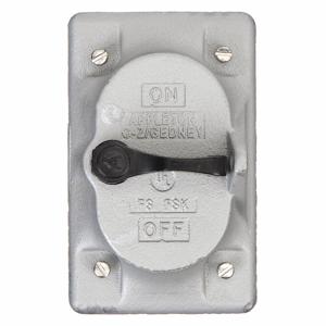 APPLETON ELECTRIC FSK-1VS Weatherproof Cover, 4 9/16 Inch Height, 2 13/16 Inch Width, 1 Gang, Gray | AA2GHZ 10H376