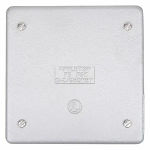 APPLETON ELECTRIC FSK-2B-CM Weatherproof Cover, 4 5/8 Inch Height, 4 5/8 Inch Width, 2 Gangs, Gray | AA2GJD 10H384