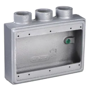 APPLETON ELECTRIC FSS-3-75 Weatherproof Electrical Box, 3 Gang, 3/4 Inch Hub, 3 Inlets, 4.56 Inch Length | AA2GKE 10H423