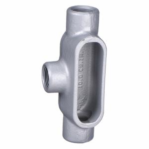 APPLETON ELECTRIC T107 Conduit Outlet Body, 4 Inch Trade, T Body, 244 cu. in., Iron, Threaded Hub | AA2NYZ 10W099