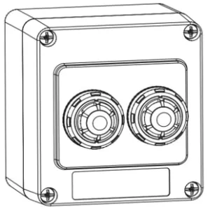 APPLETON ELECTRIC U81W2PGPR Control Station, Aluminium | BK2YXN