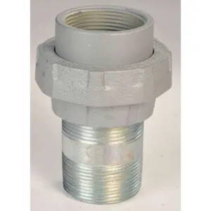 APPLETON ELECTRIC UNY125NR Straight Union, Conduit to Box, 1 1/4 Inch Trade, Female to Male, Iron | AA2NMQ 10U881