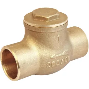 APPROVED VENDOR 10F328 Swing Check Valve Brass 1/2 Inch Solder | AA2EUB