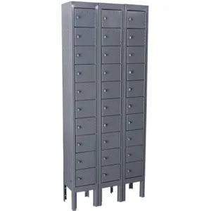 APPROVED VENDOR 10Y621 Cell Phone Locker 3 Wide 10 High Gray | AA2QAV