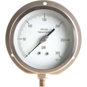 APPROVED VENDOR 11A531 Pressure Gauge Process 4-1/2 In | AA2TPM