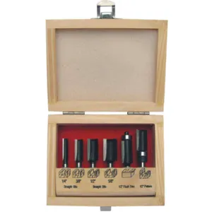 APPROVED VENDOR 16Y599 Router Bit Set Straight/trim 1/4s 6 Pc | AA8BYG