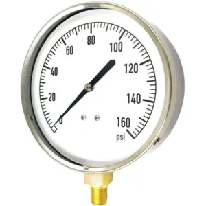 APPROVED VENDOR 18C750 Pressure Gauge Mechanical Contractors 4-1/2 In | AA8ECL