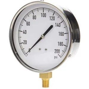 APPROVED VENDOR 18C751 Pressure Gauge Mechanical Contractors 4-1/2 In | AA8ECM