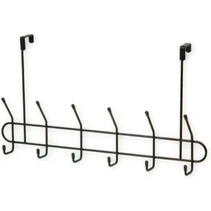 APPROVED VENDOR 1HFL1 Coat And Garment Hook 12 Ends Black | AA9XGE