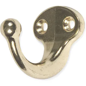 APPROVED VENDOR 1HGL7 Coat And Garment Hook Brass | AA9XGU