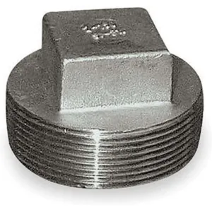 APPROVED VENDOR 1LTW6 Square Head Plug 1/8 Inch 304 Stainless Steel 150 Psi | AB2FNJ