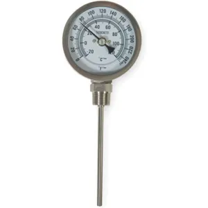 APPROVED VENDOR 1NFZ4 Bimetal Thermometer 3 Inch Dial 0 To 250f | AB2RED