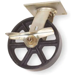 APPROVED VENDOR 1NVJ2 Swivel Plate Caster With Brake 1200 Lb 8 Inch Diameter | AB2UGJ