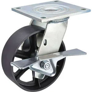 APPROVED VENDOR 1NVH8 Swivel Plate Caster With Brake 1200 Lb 6 Inch Diameter | AB2UGF