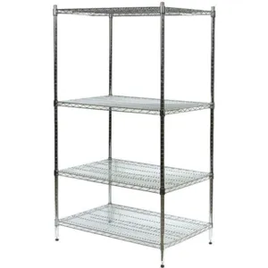 APPROVED VENDOR 1PGF7 Industrial Wire Shelving H63 W72 Chrome | AB2WYN