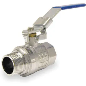 APPROVED VENDOR 1PYY7 Chrome-plated Brass Ball Valve Fnpt x Mnpt 2 In | AB2ZLQ