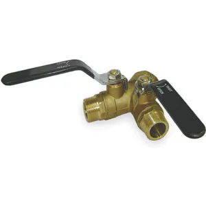 APPROVED VENDOR 1PYZ7 Brass Ball Valve 3-way Fnpt x Mnpt 1 Inch x 3/4 In | AB2ZMA