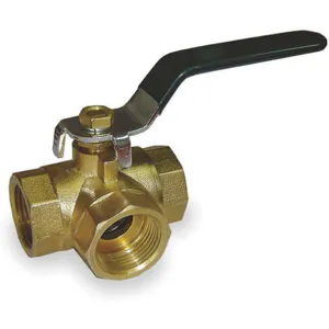 APPROVED VENDOR 1PYZ9 Brass Ball Valve 3-way Fnpt x Fnpt 3/8 In | AB2ZMC