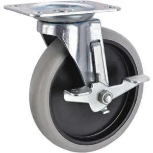 APPROVED VENDOR 1UHL7 Swivel Plate Caster With Brake 145 Lb 5 Inch Diameter | AB3NDM