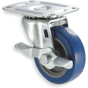 APPROVED VENDOR 1UHN6 Swivel Plate Caster With Brake 125 Lb 3 Inch Diameter | AB3NDW