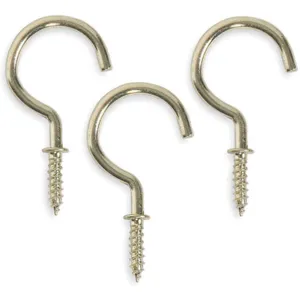 APPROVED VENDOR 1WBJ9 Cup Type Hook Length 1 1/4 Inch - Pack Of 20 | AB3YVZ