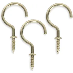 APPROVED VENDOR 1WBK3 Cup Type Hook Length 1 1/2 Inch - Pack Of 20 | AB3YWB