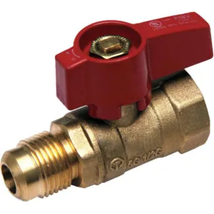 APPROVED VENDOR 1WME5 Gas Ball Valve Brass 1/2 Inch | AB4AXK