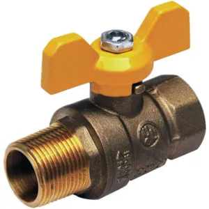 APPROVED VENDOR 1WMH4 Gas Ball Valve T-handle Brass 3/8 Inch | AB4AXV