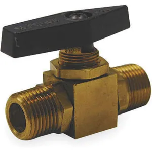 APPROVED VENDOR 1WMT5 Brass Ball Valve Inline Mnpt 3/8 In | AB4AZZ