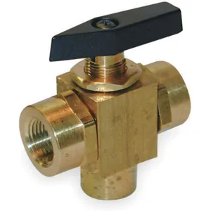 APPROVED VENDOR 1WMV6 Brass Ball Valve 3-way Fnpt 1/4 In | AB4BAR