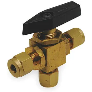 APPROVED VENDOR 1WMW5 Brass Ball Valve 3-way Compression x Compression x Compression 1/4 In | AB4BAZ